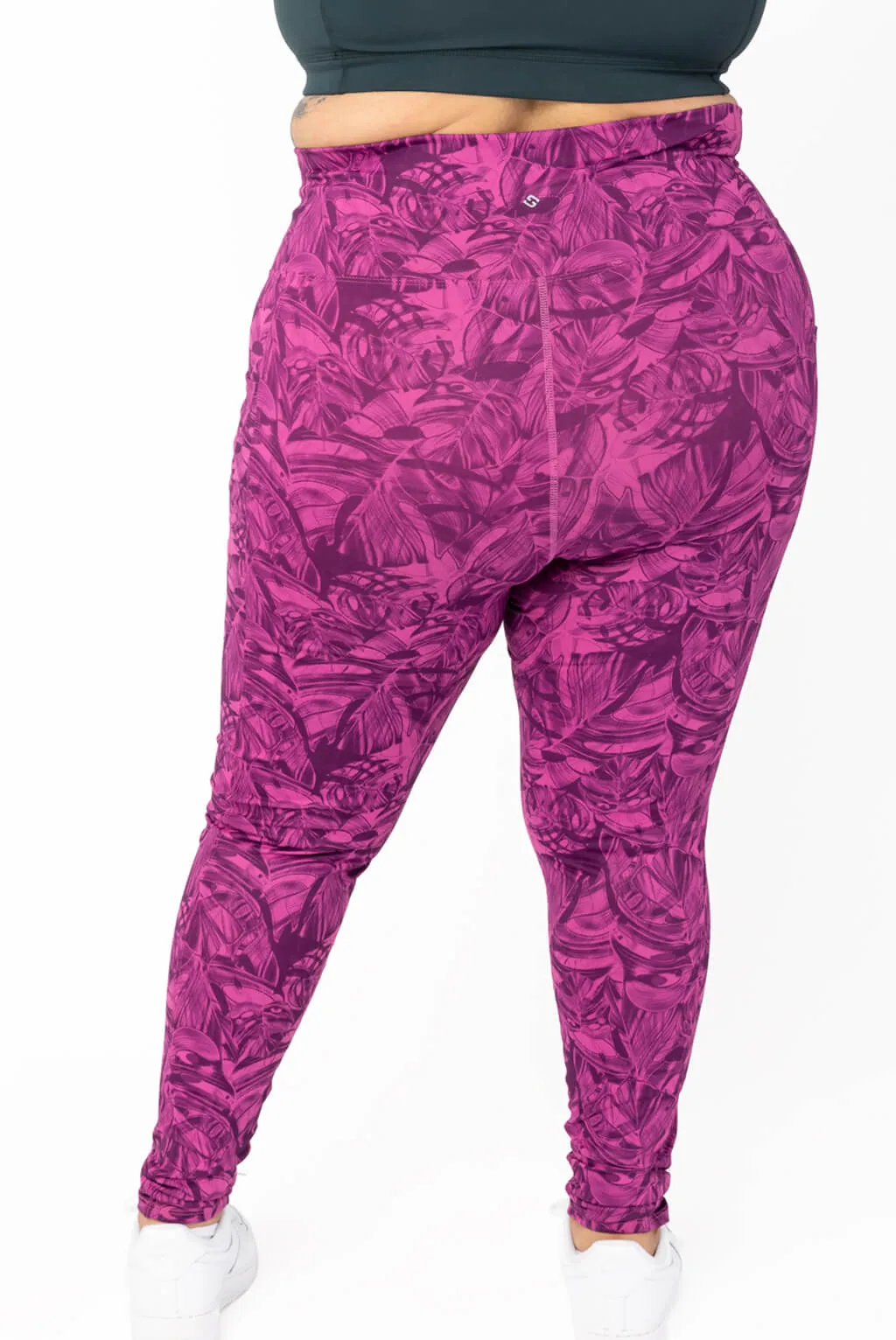 Pocket Ankle Leggings - Cactus Leaf - FINAL SALE sold by Superfit Hero product image thumbnail 4
