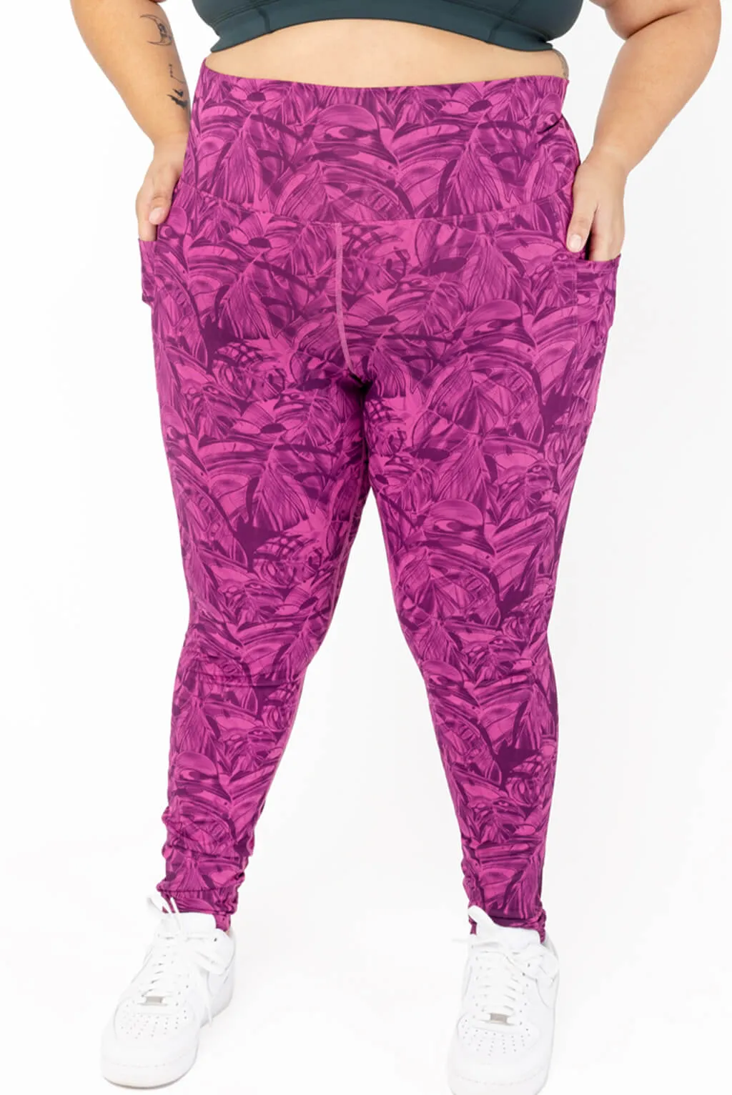 Pocket Ankle Leggings - Cactus Leaf - FINAL SALE sold by Superfit Hero
