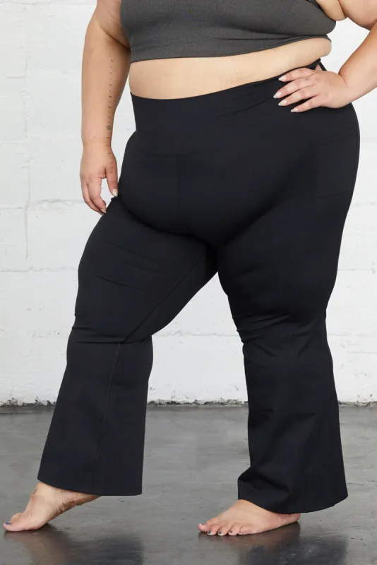 Pocket Flare Leggings - Black sold by Superfit Hero