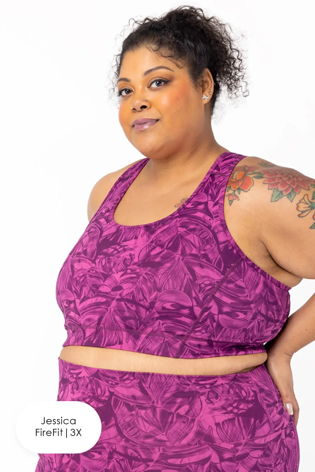 Racerback Sports Bra - Cactus Leaf - FINAL SALE sold by Superfit Hero product image thumbnail 4