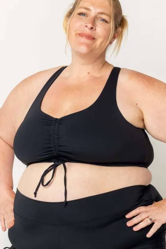 Cinched Bikini Swim Top - Black - FINAL SALE made by Superfit Hero