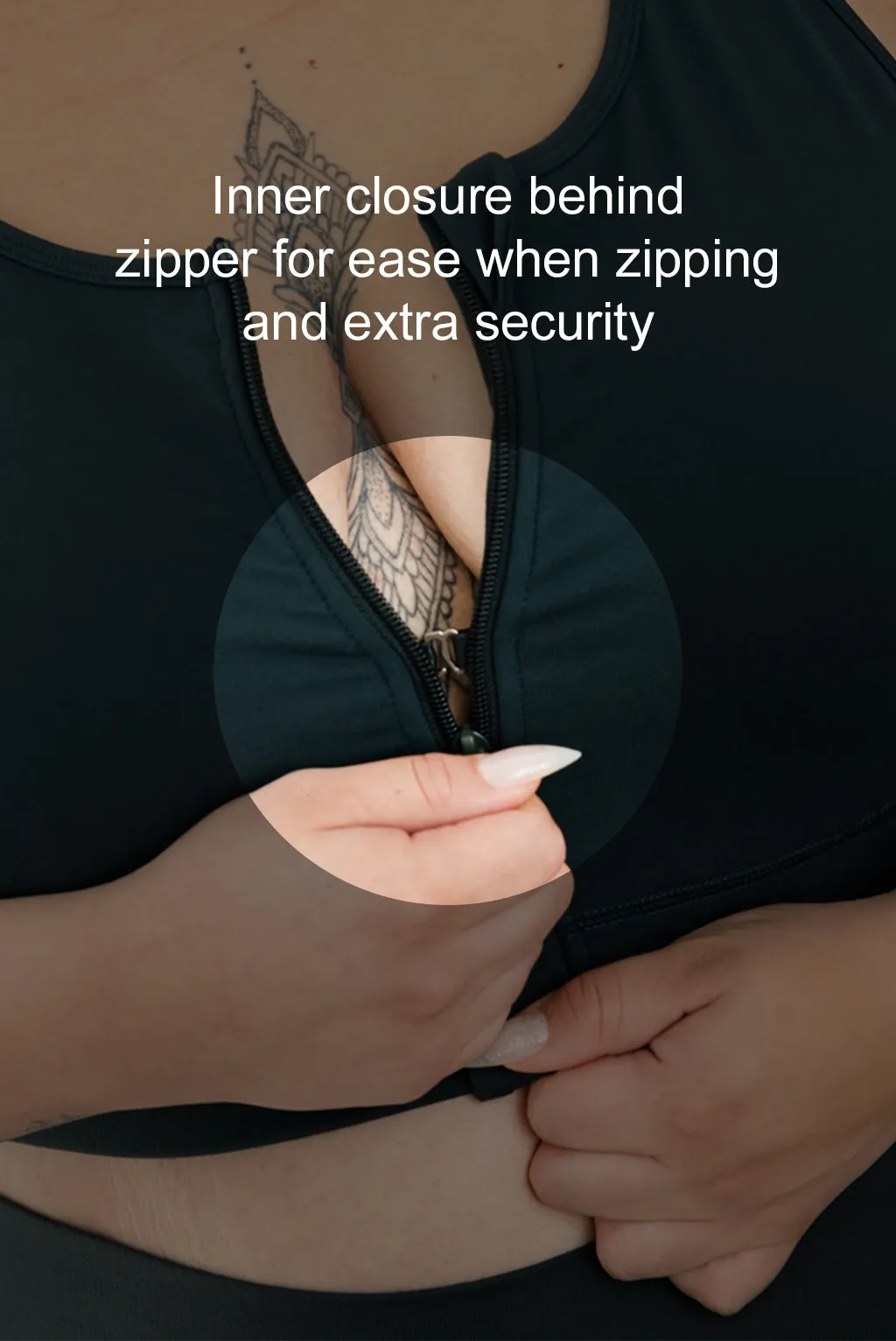 Zip Front Sports Bra - Evergreen sold by Superfit Hero product image thumbnail 5