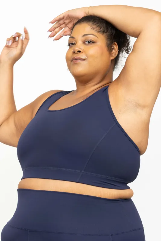 Racerback Sports Bra - Navy sold by Superfit Hero