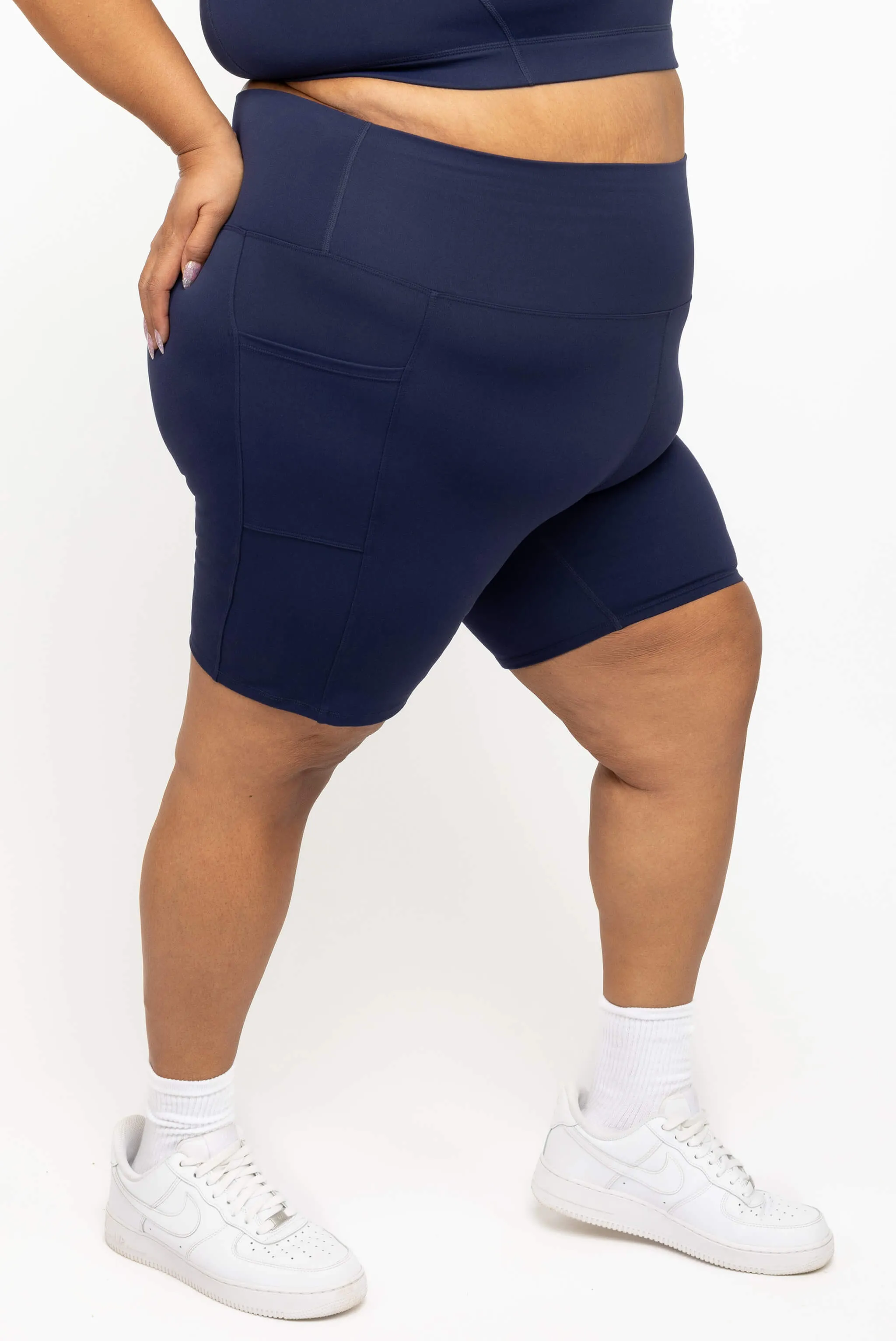 Pocket Bike Shorts 9 inch - Navy sold by Superfit Hero product image thumbnail 5