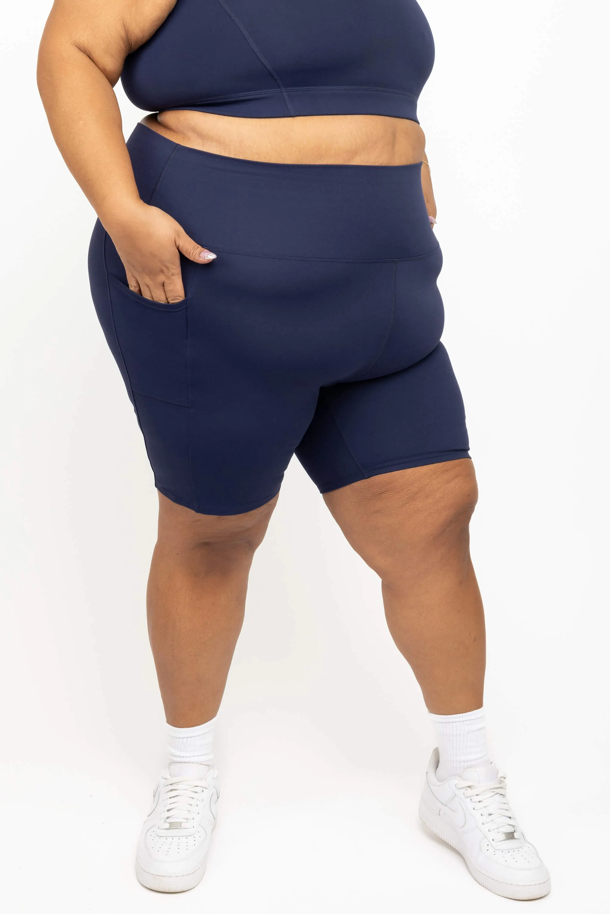 Pocket Bike Shorts 9 inch - Navy sold by Superfit Hero product image thumbnail 2