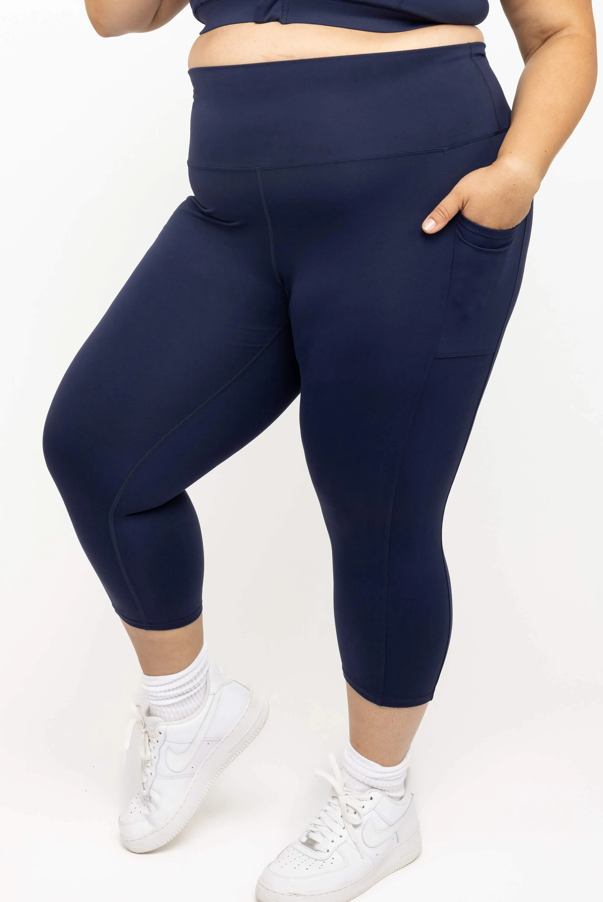 SuperHold Pocket Capris - Navy sold by Superfit Hero