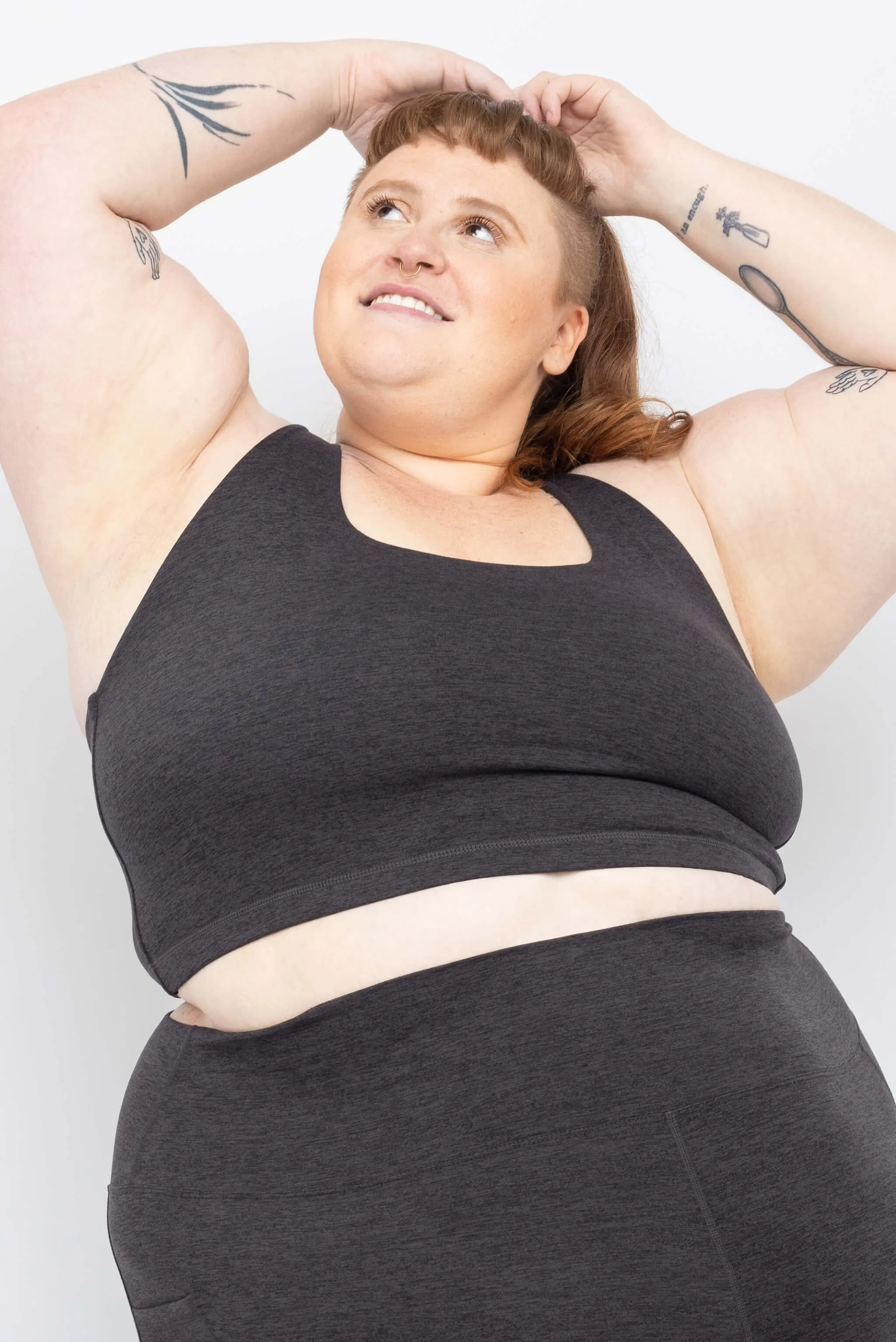 SuperSoft Strappy Bra - Heather Black sold by Superfit Hero product image thumbnail 4