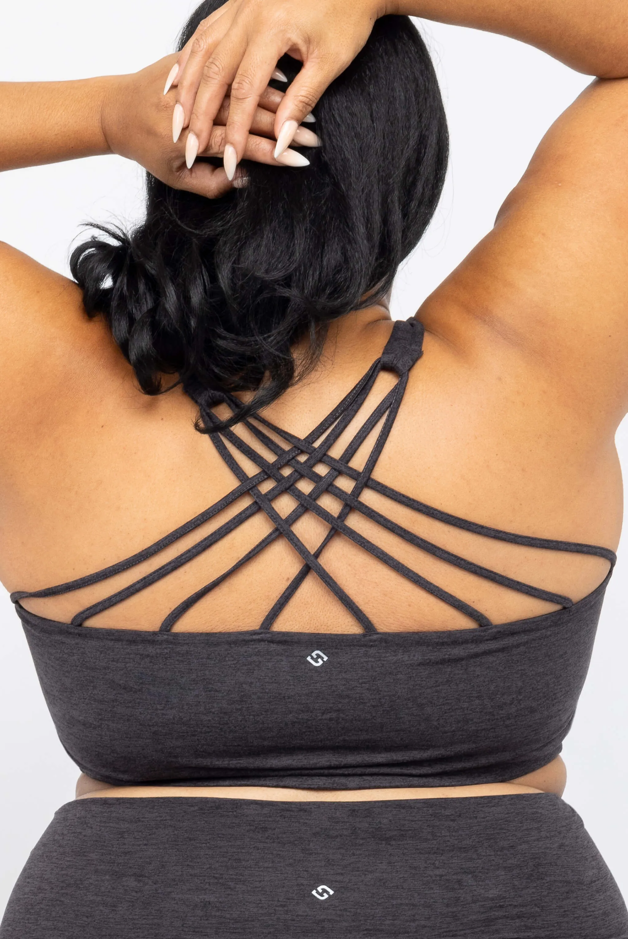 SuperSoft Strappy Bra - Heather Black sold by Superfit Hero product image thumbnail 2