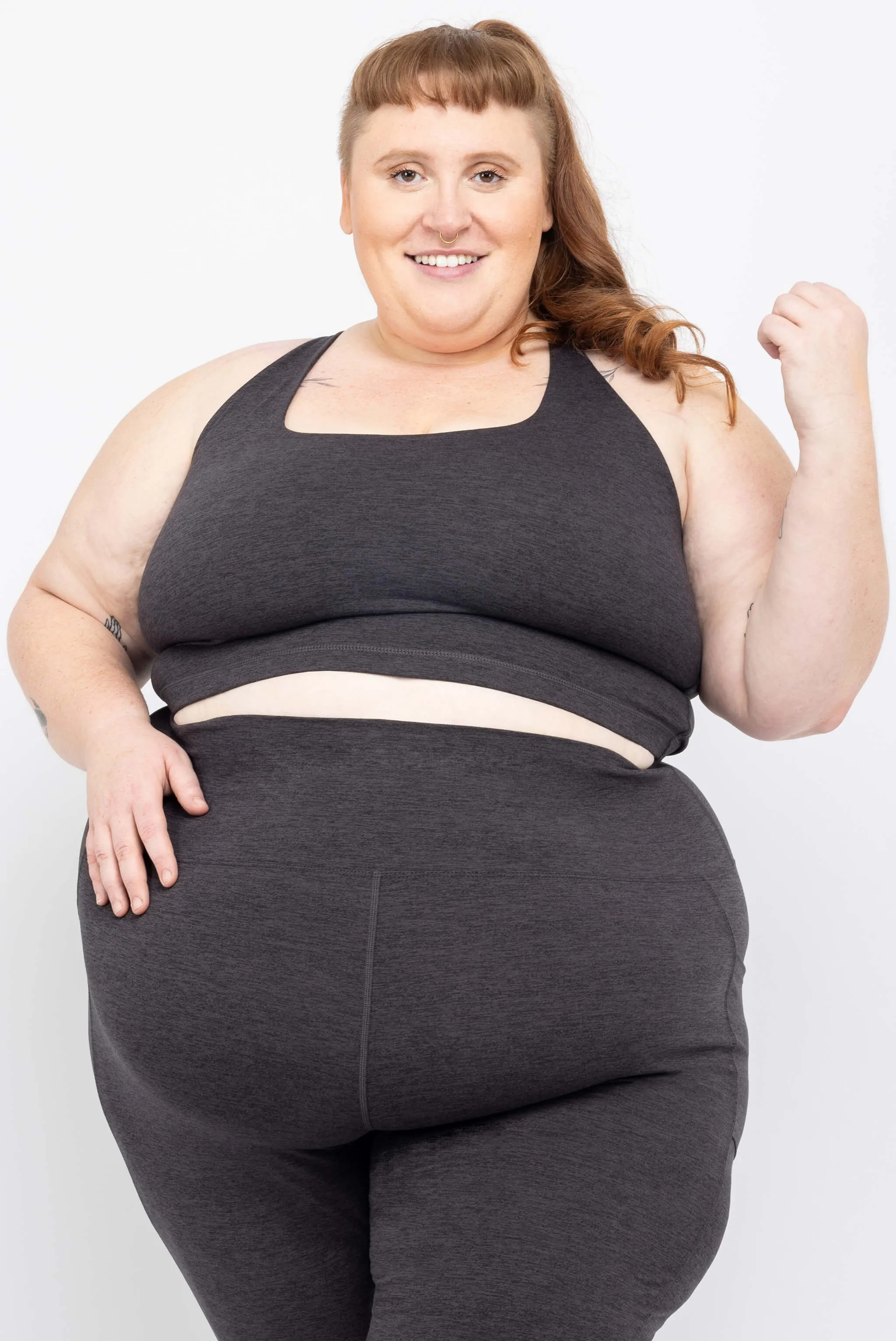 SuperSoft Strappy Bra - Heather Black sold by Superfit Hero product image thumbnail 3