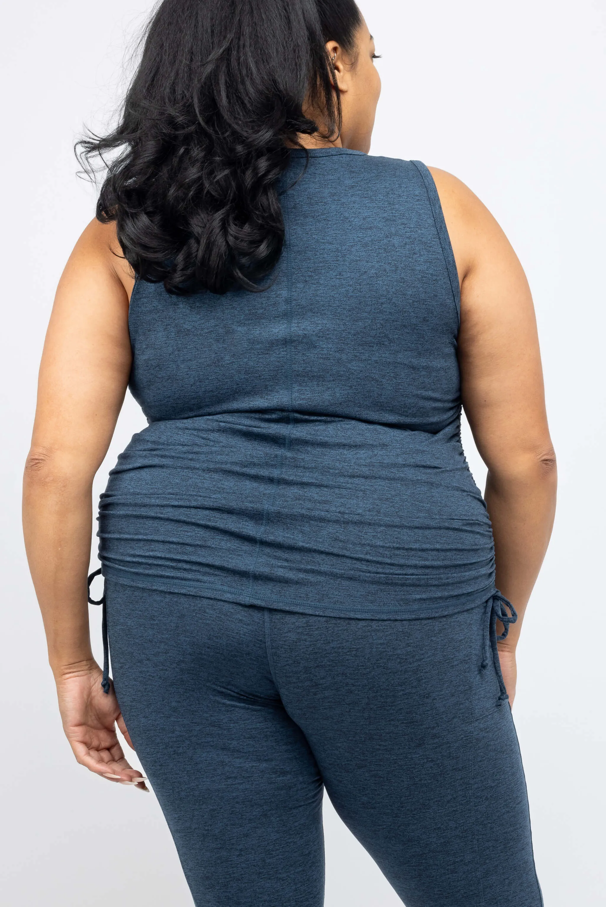 SuperSoft Cinch Tank - Heather Navy sold by Superfit Hero product image thumbnail 2