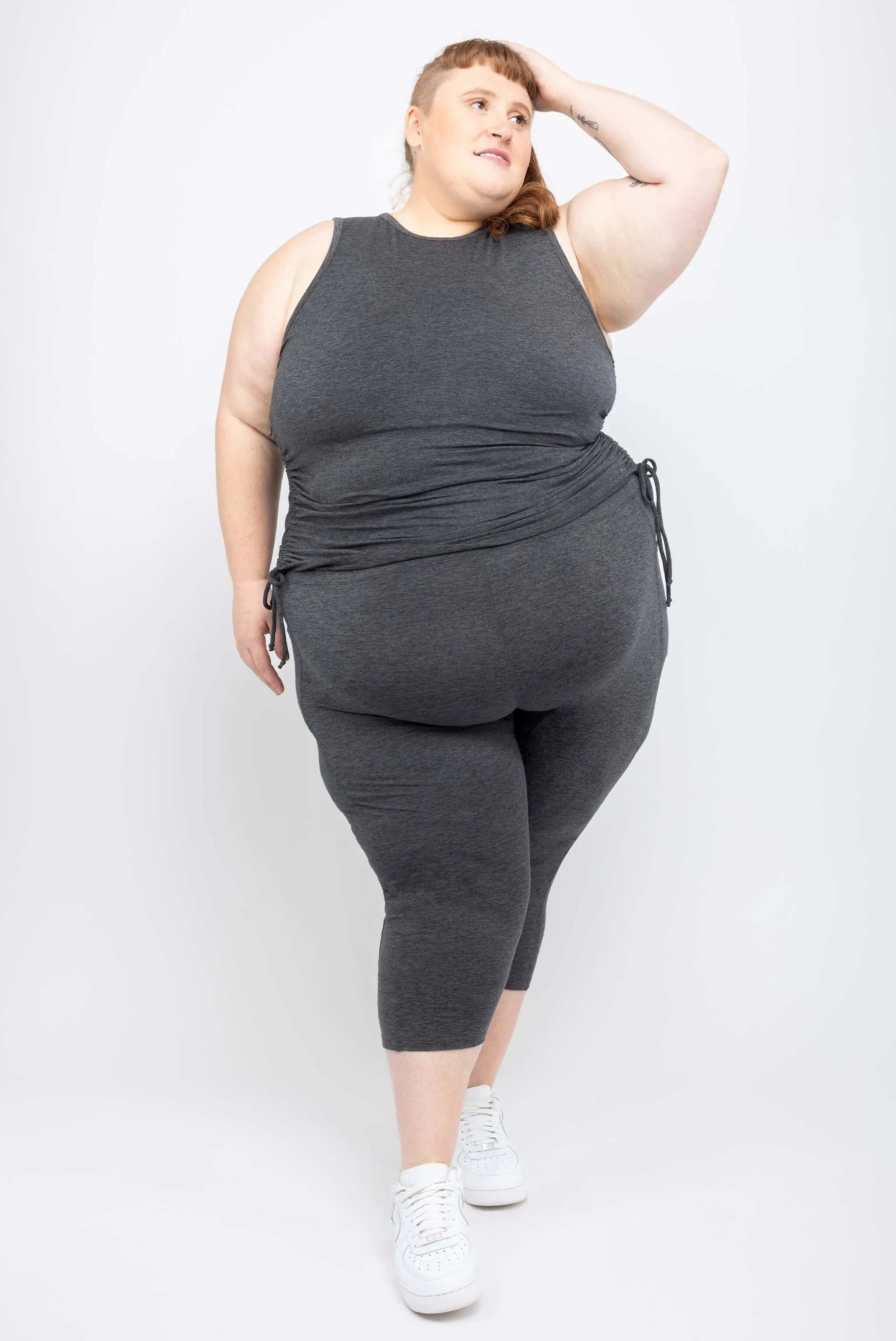 SuperSoft Cinch Tank - Heather Gray sold by Superfit Hero product image thumbnail 3