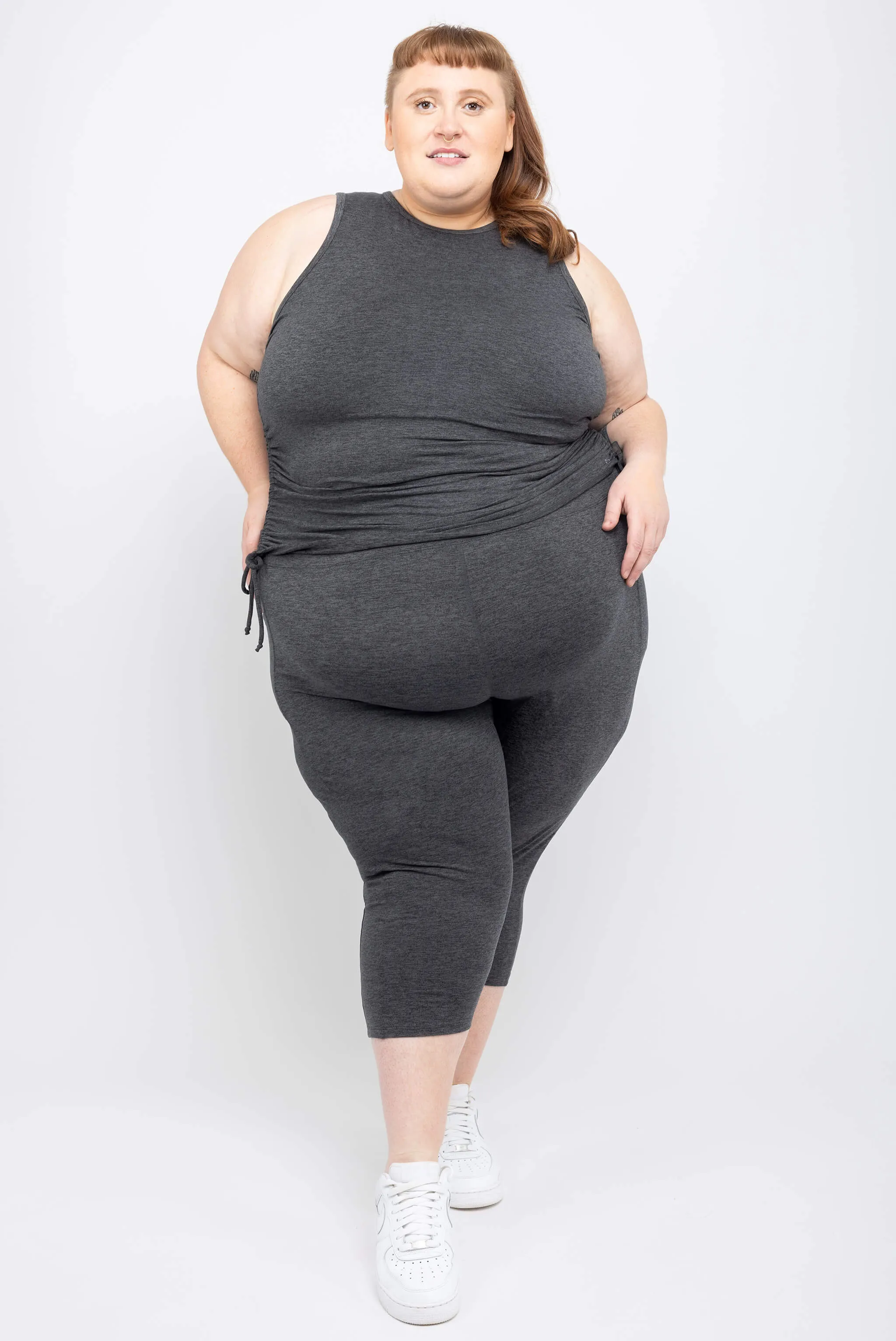 SuperSoft Cinch Tank - Heather Gray sold by Superfit Hero product image thumbnail 4