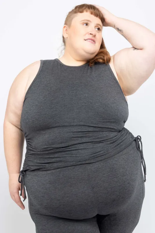 SuperSoft Cinch Tank - Heather Gray sold by Superfit Hero