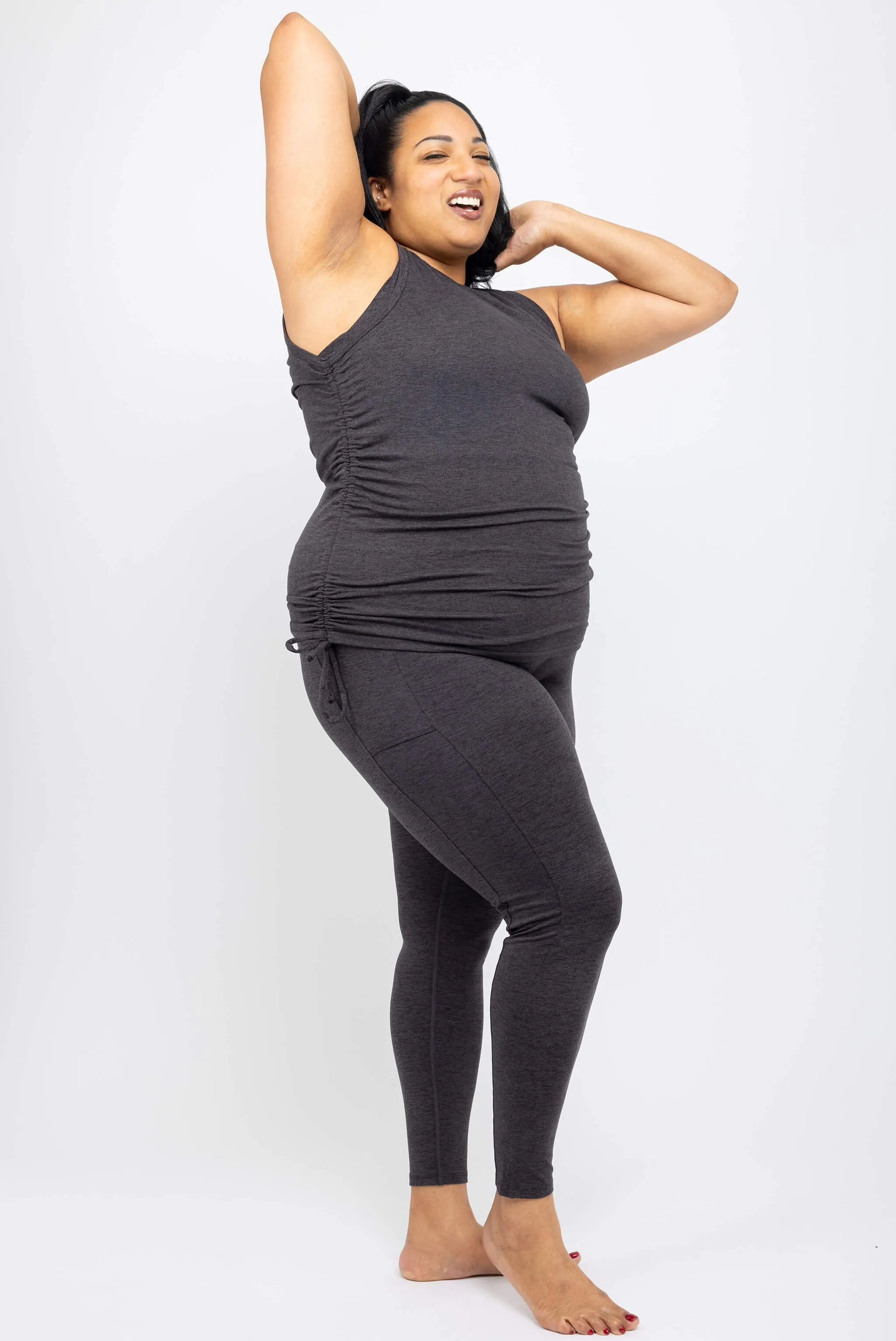 SuperSoft Cinch Tank - Heather Black sold by Superfit Hero product image thumbnail 3