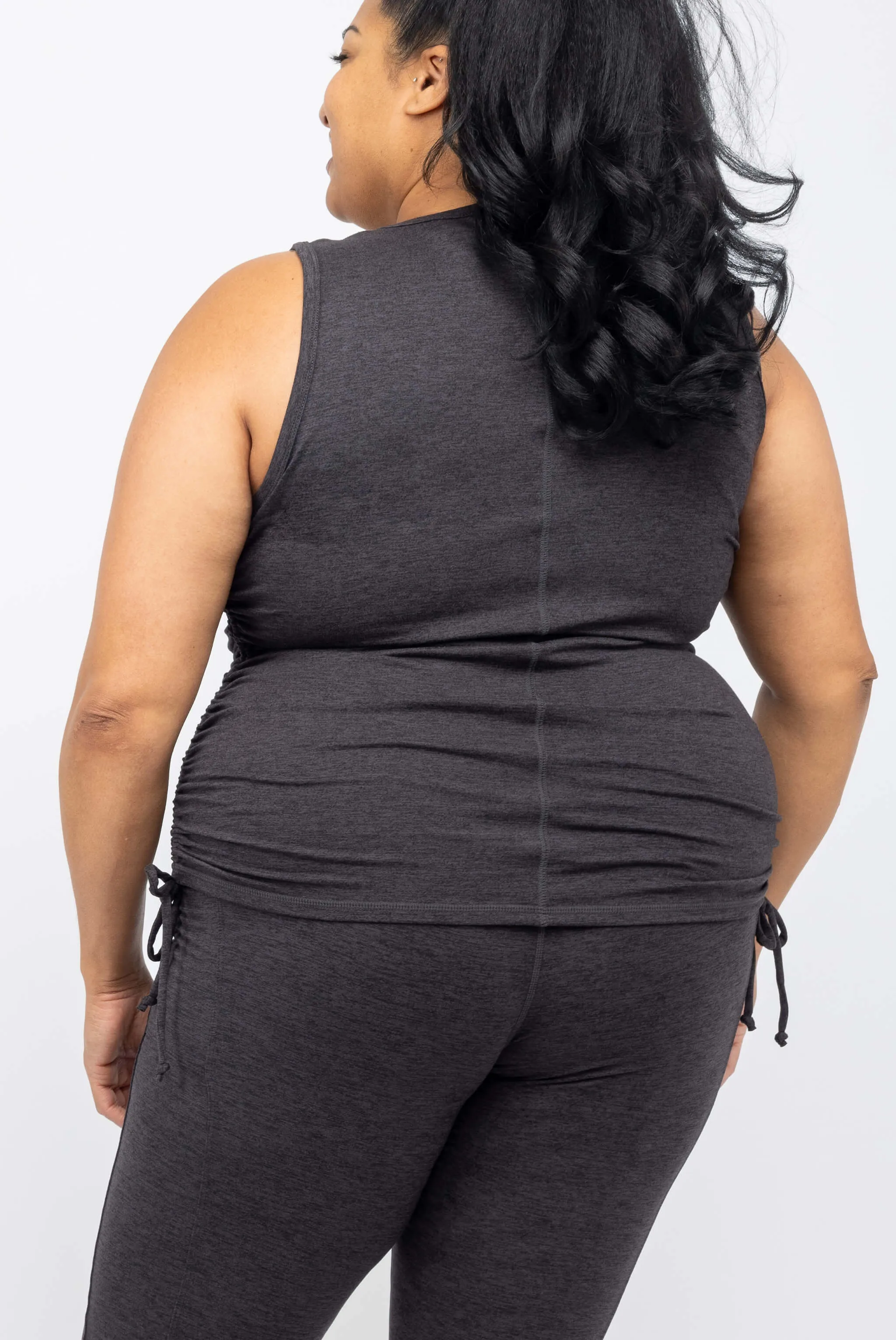 SuperSoft Cinch Tank - Heather Black sold by Superfit Hero product image thumbnail 2