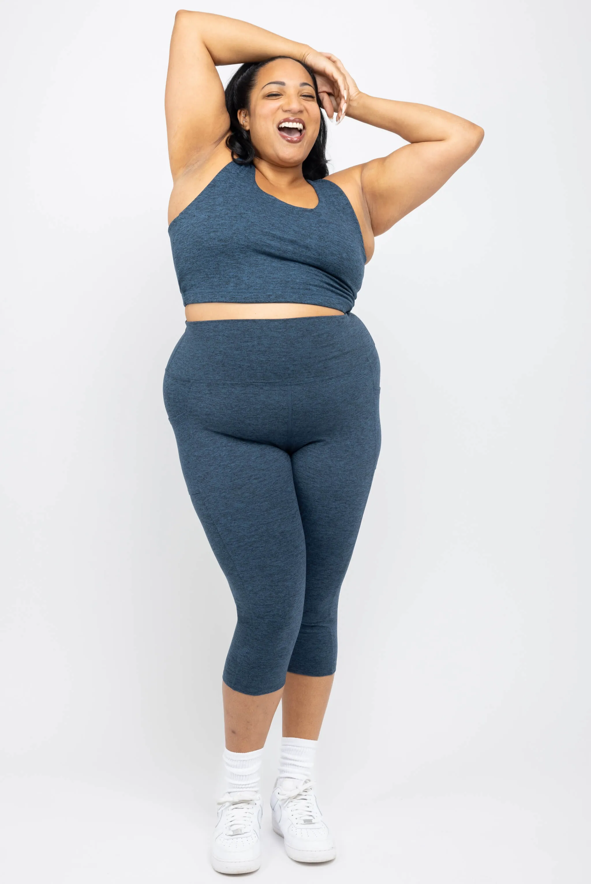 SuperSoft Pocket Capris - Heather Navy sold by Superfit Hero product image thumbnail 2