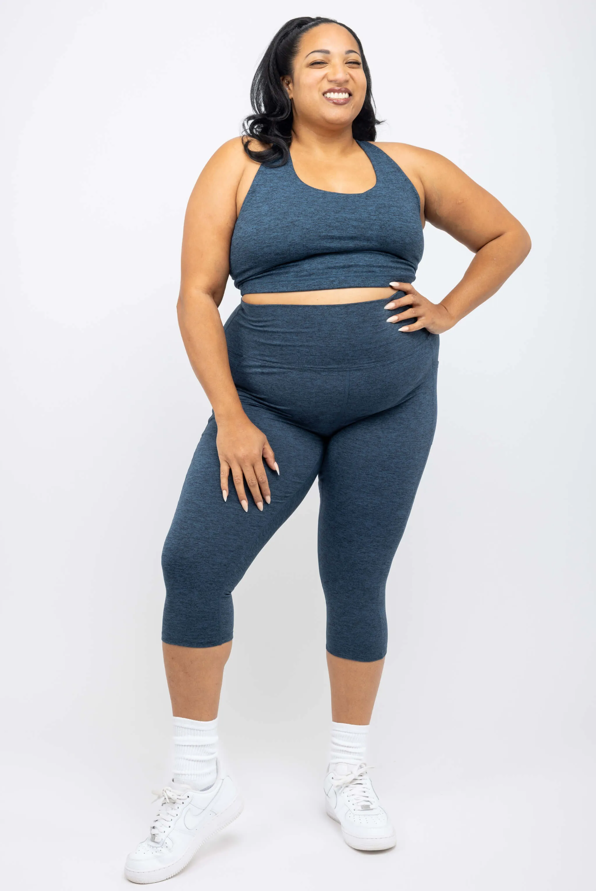 SuperSoft Pocket Capris - Heather Navy sold by Superfit Hero product image thumbnail 5