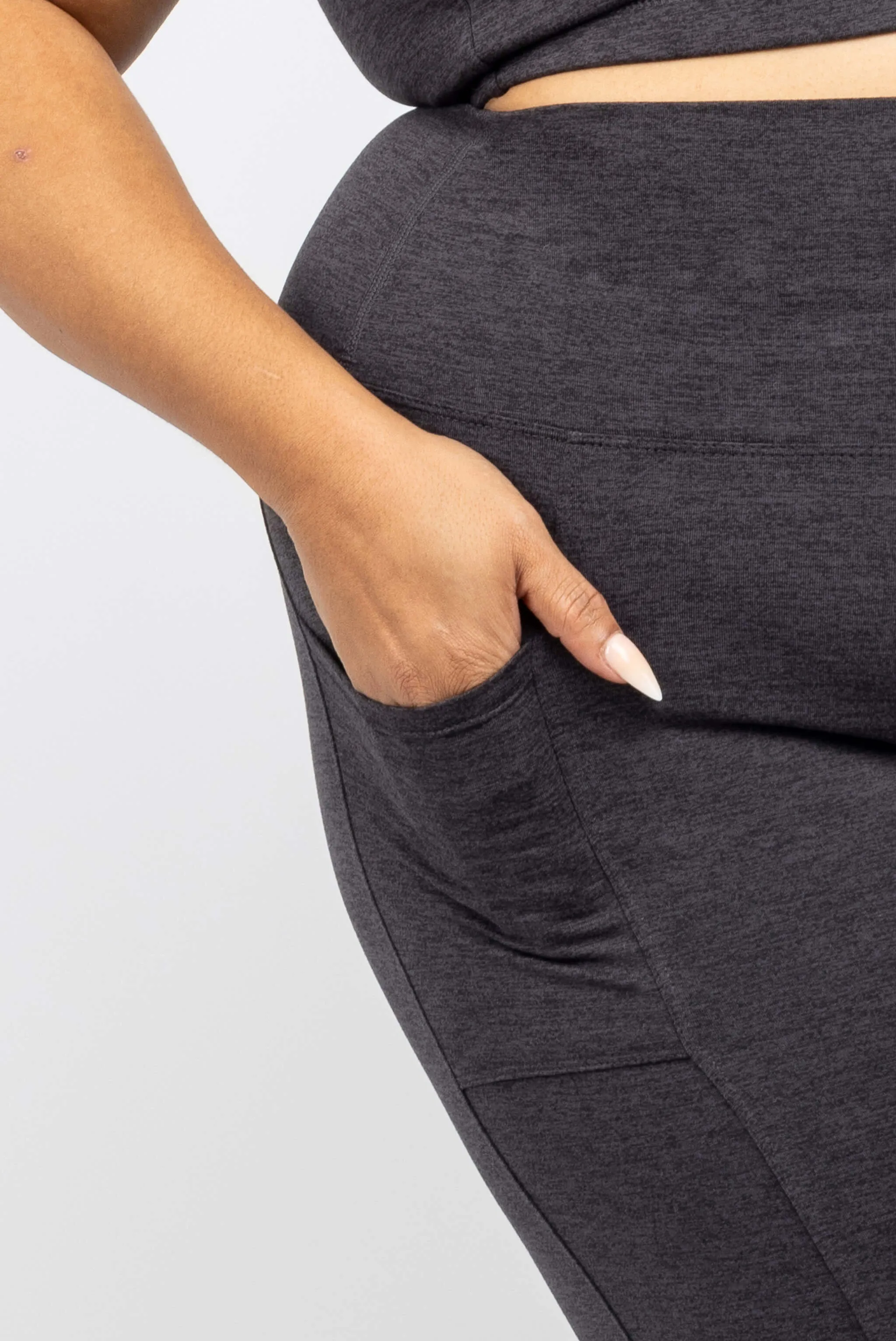 SuperSoft Pocket Capris - Heather Black sold by Superfit Hero product image thumbnail 5