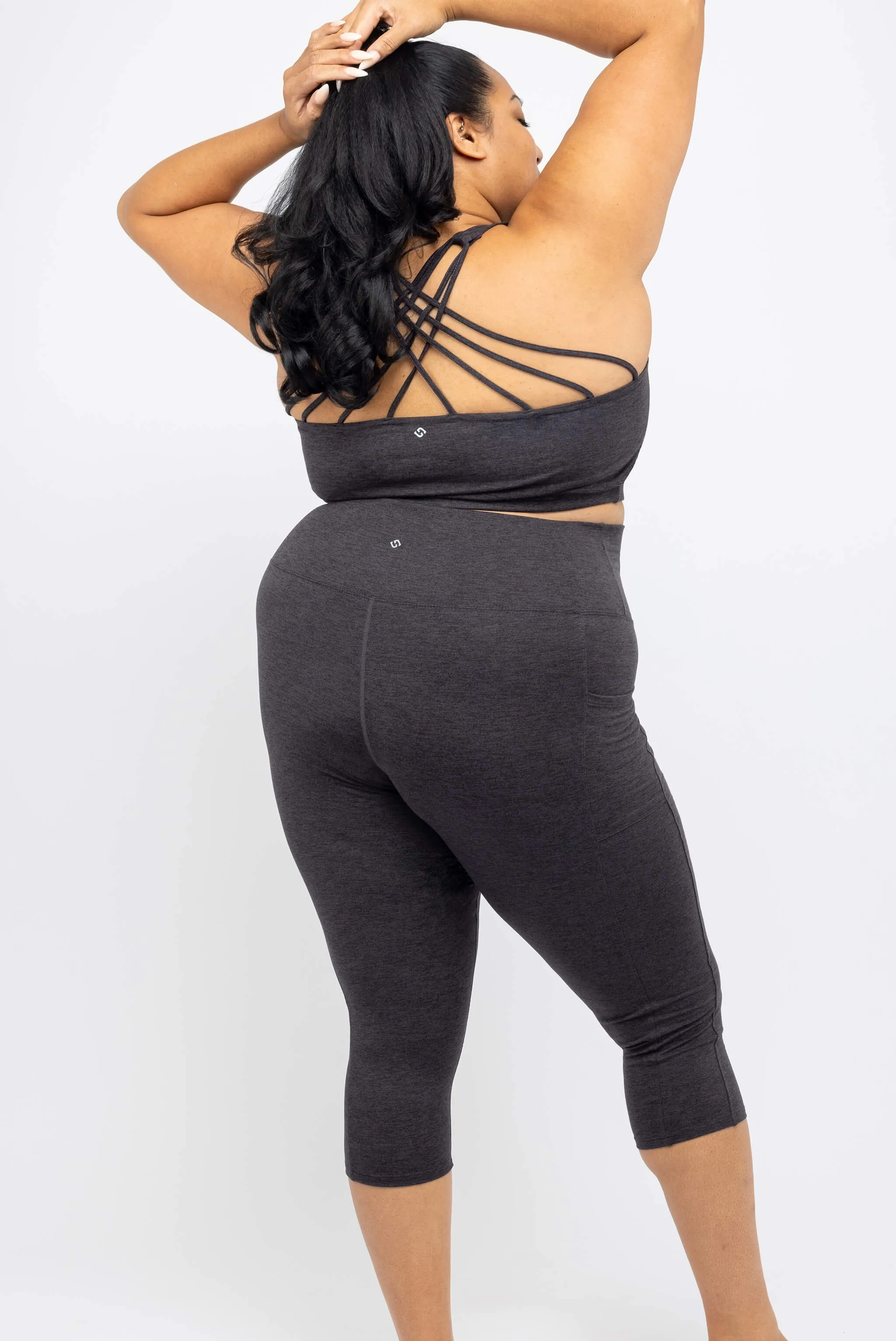 SuperSoft Pocket Capris - Heather Black sold by Superfit Hero product image thumbnail 3