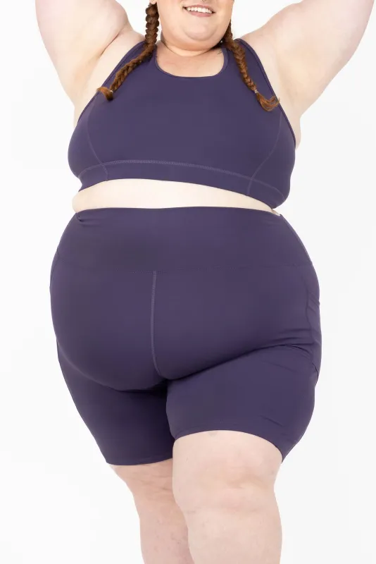 Pocket Bike Shorts 9 inch - Deep Purple sold by Superfit Hero