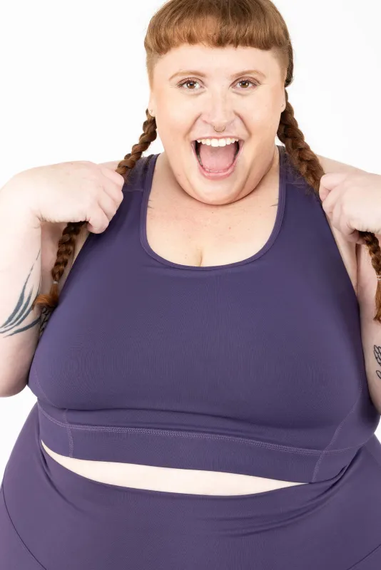 Racerback Sports Bra - Deep Purple sold by Superfit Hero