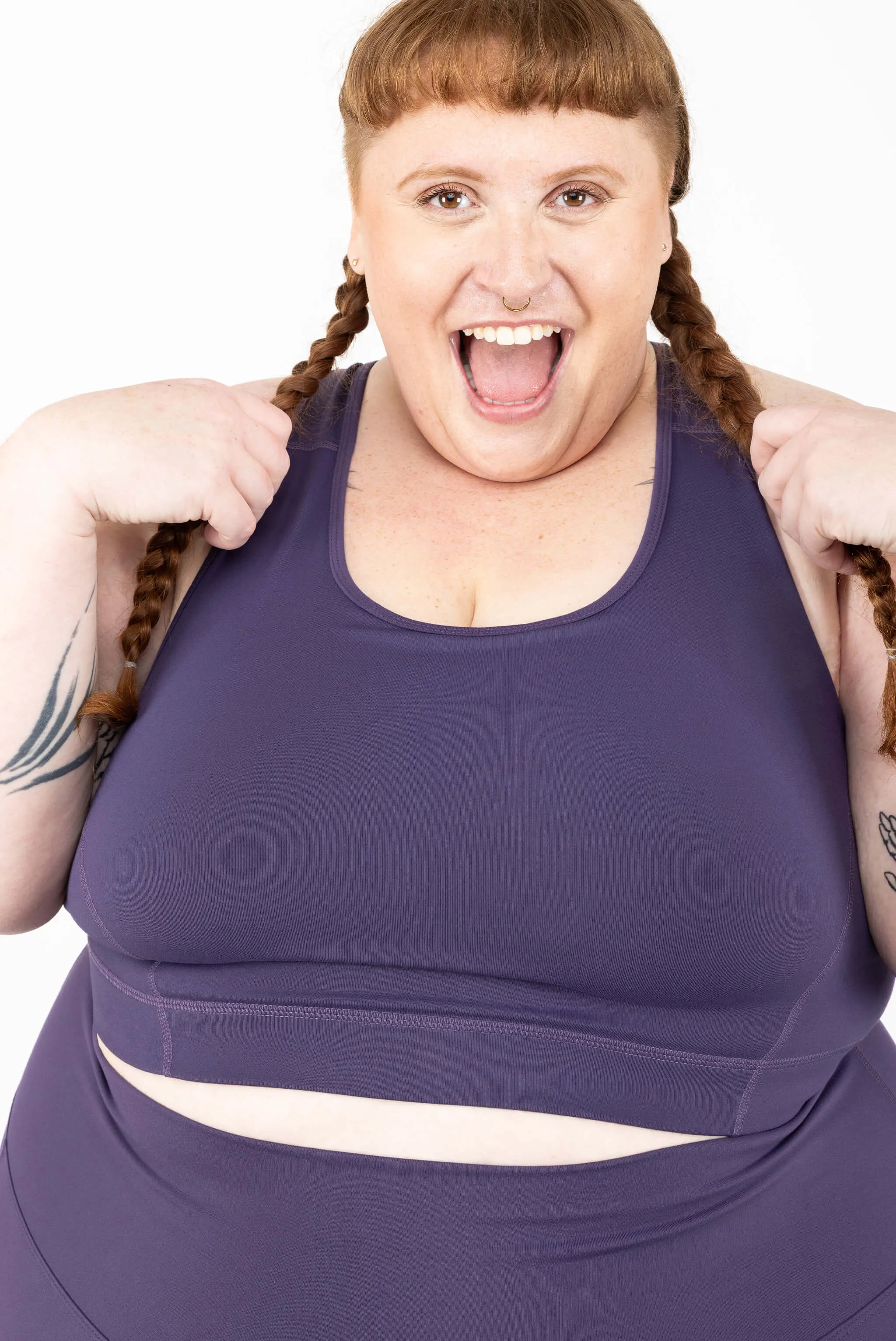 Racerback Sports Bra - Deep Purple sold by Superfit Hero