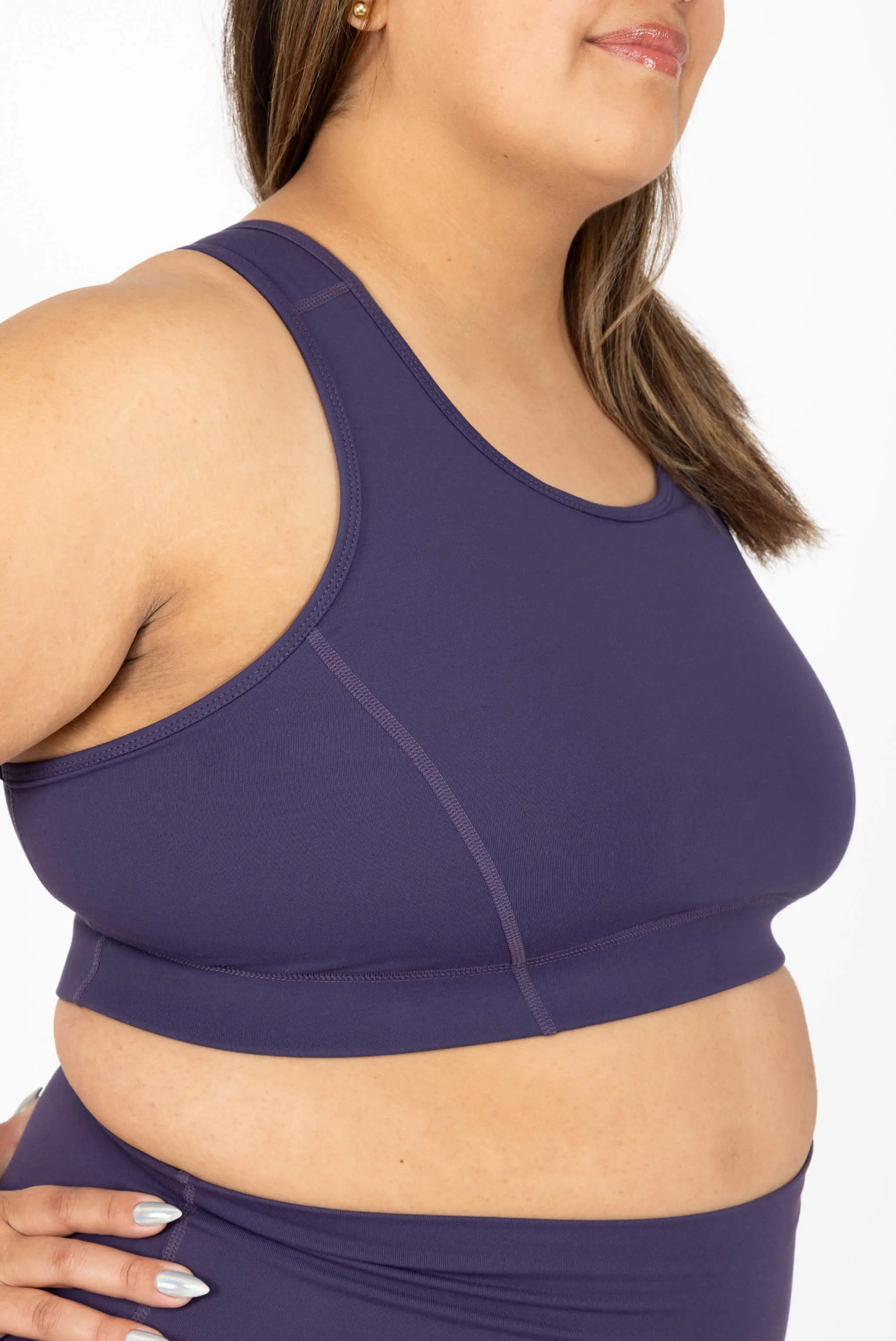 Racerback Sports Bra - Deep Purple sold by Superfit Hero product image thumbnail 3
