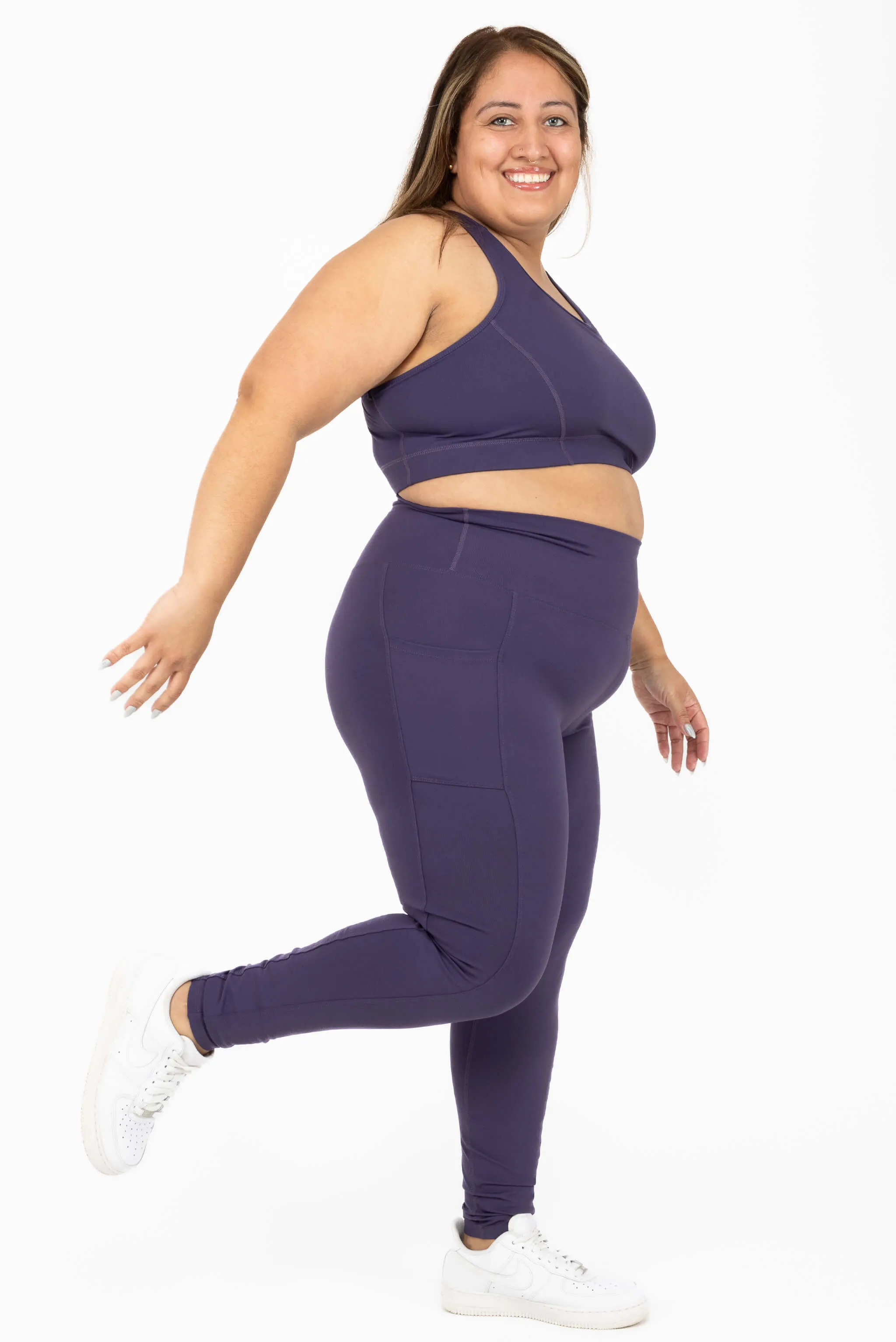 SuperHold Ankle Leggings - Deep Purple sold by Superfit Hero product image thumbnail 4