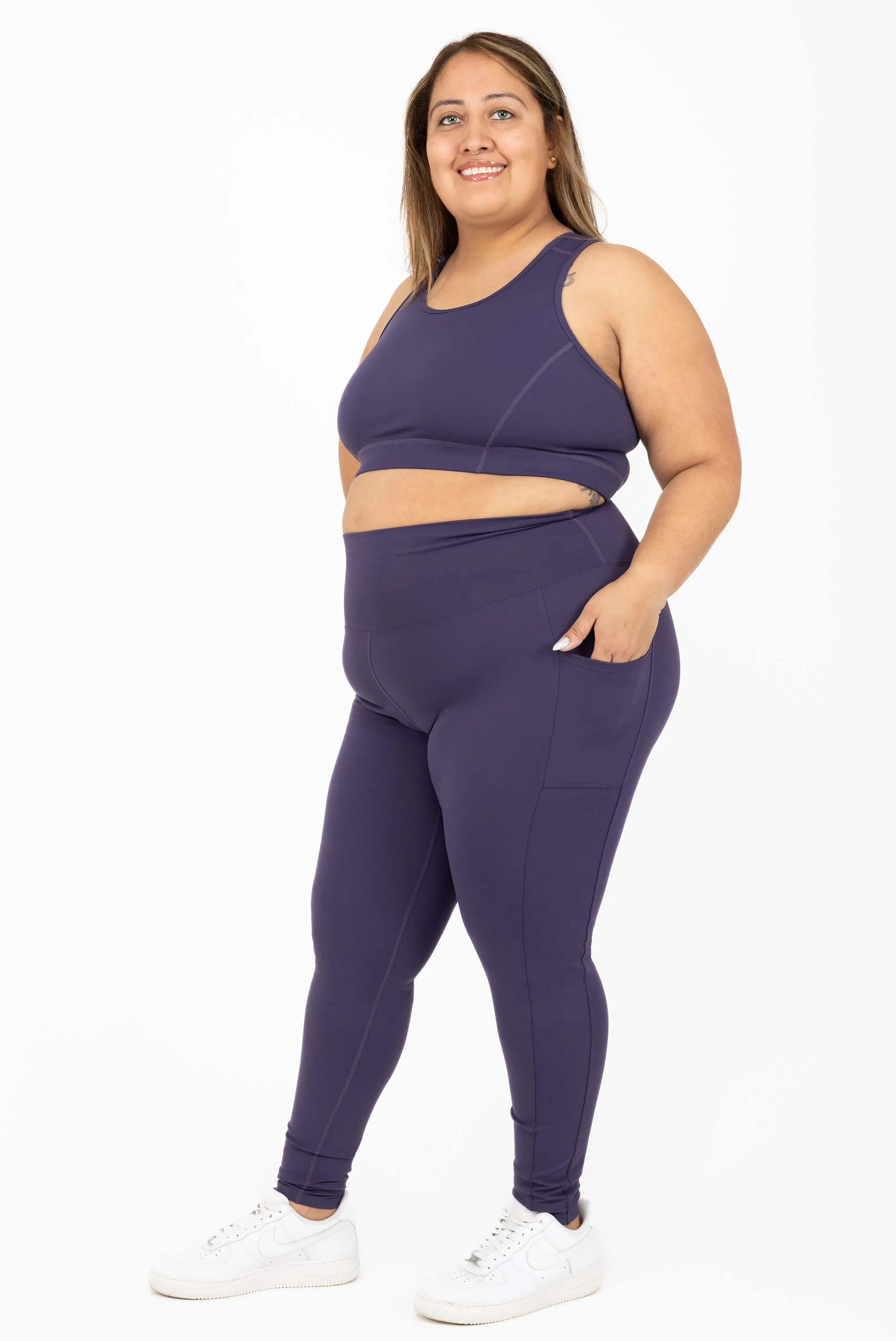 SuperHold Ankle Leggings - Deep Purple sold by Superfit Hero product image thumbnail 2