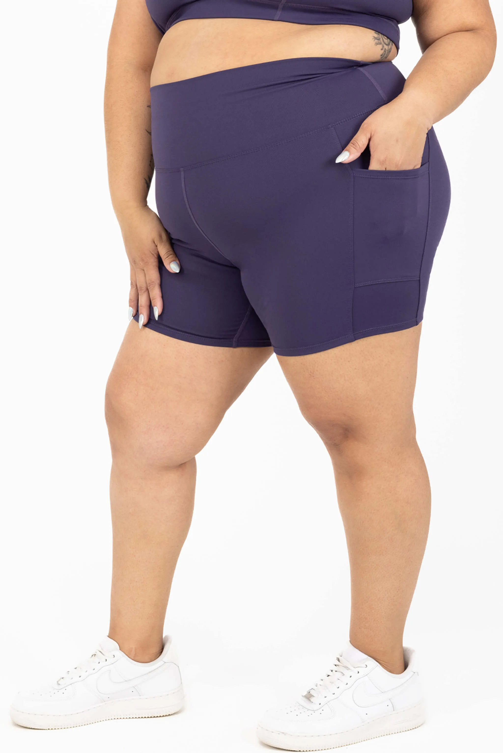 SuperHold Pocket Bike Shorts 6 inch - Deep Purple sold by Superfit Hero product image thumbnail 5