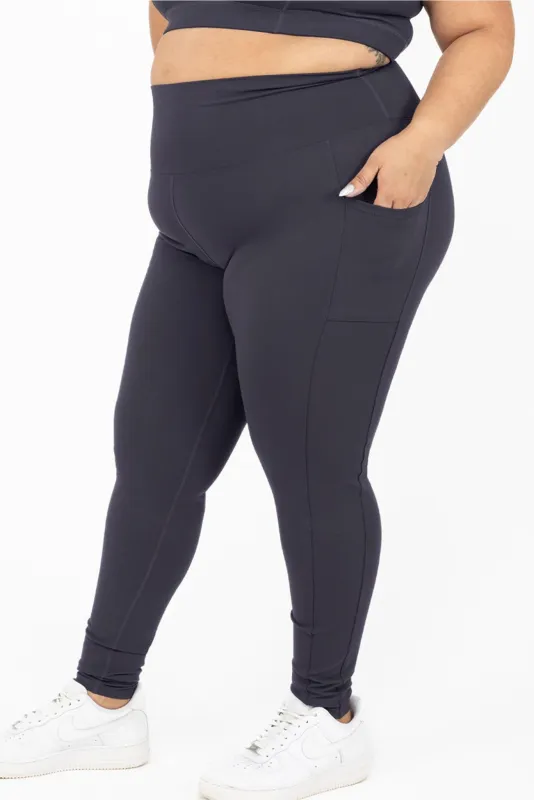 SuperHold Pocket Ankle Leggings - Carbon sold by Superfit Hero