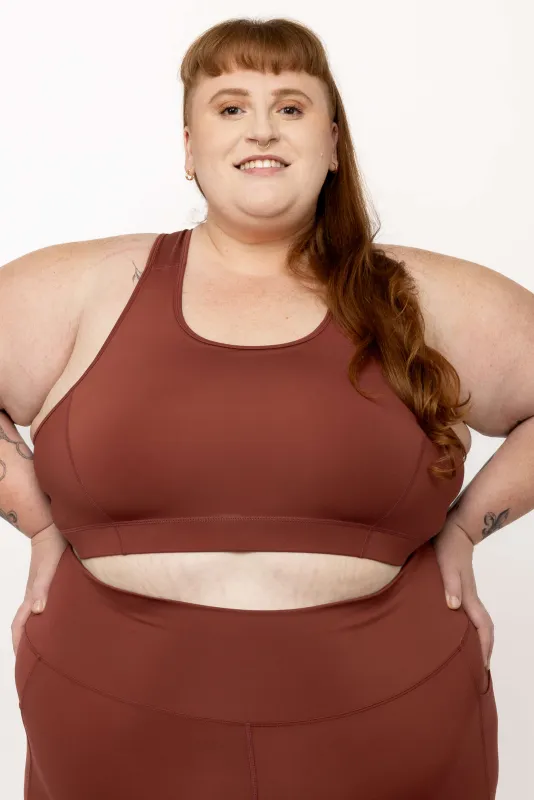 SuperCool Racerback Sports Bra - Cinnamon made by Superfit Hero