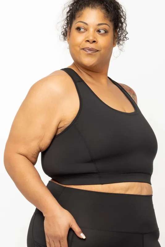 SuperCool Racerback Sports Bra - Black made by Superfit Hero