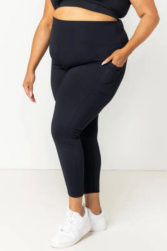 Pocket 7/8 Leggings - Black sold by Superfit Hero