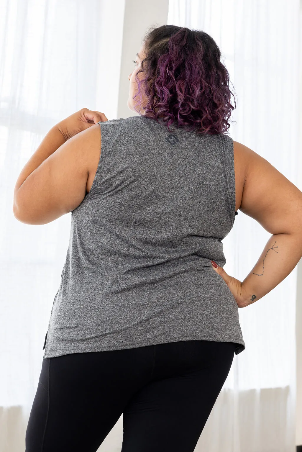 Performance Muscle Tank - Steel Grey - FINAL SALE sold by Superfit Hero product image thumbnail 3