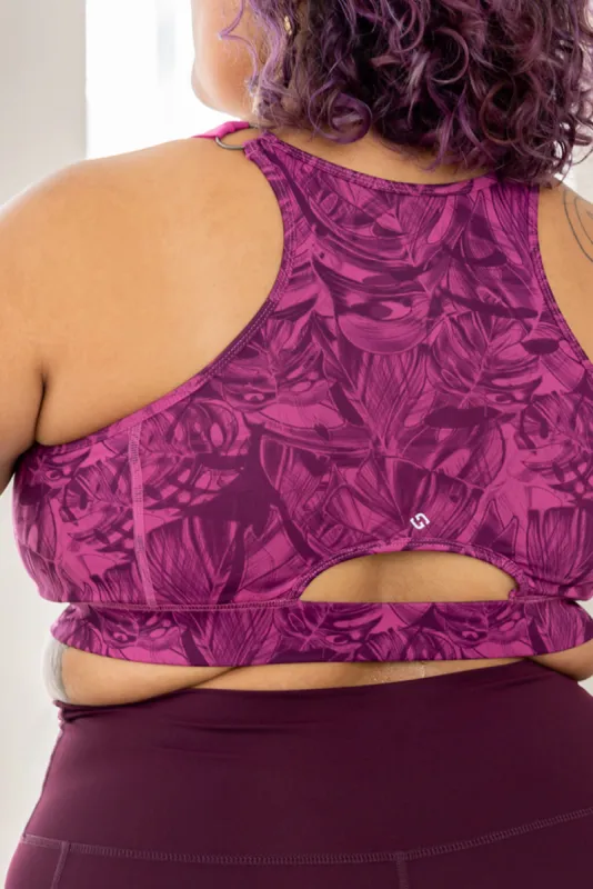 Zip Front Sports Bra - Cactus Leaf - FINAL SALE sold by Superfit Hero