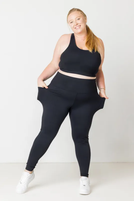 Pocket Ankle Leggings - Black sold by Superfit Hero