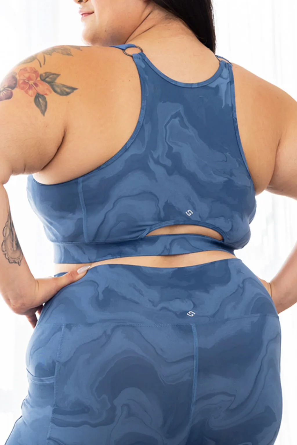 Zip Front Sports Bra - Moonlight Marble - FINAL SALE sold by Superfit Hero product image thumbnail 2