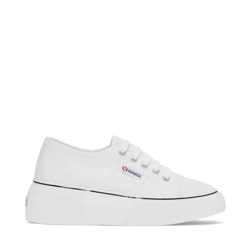 2287 Bubble Line Sneakers - White Black sold by Superga