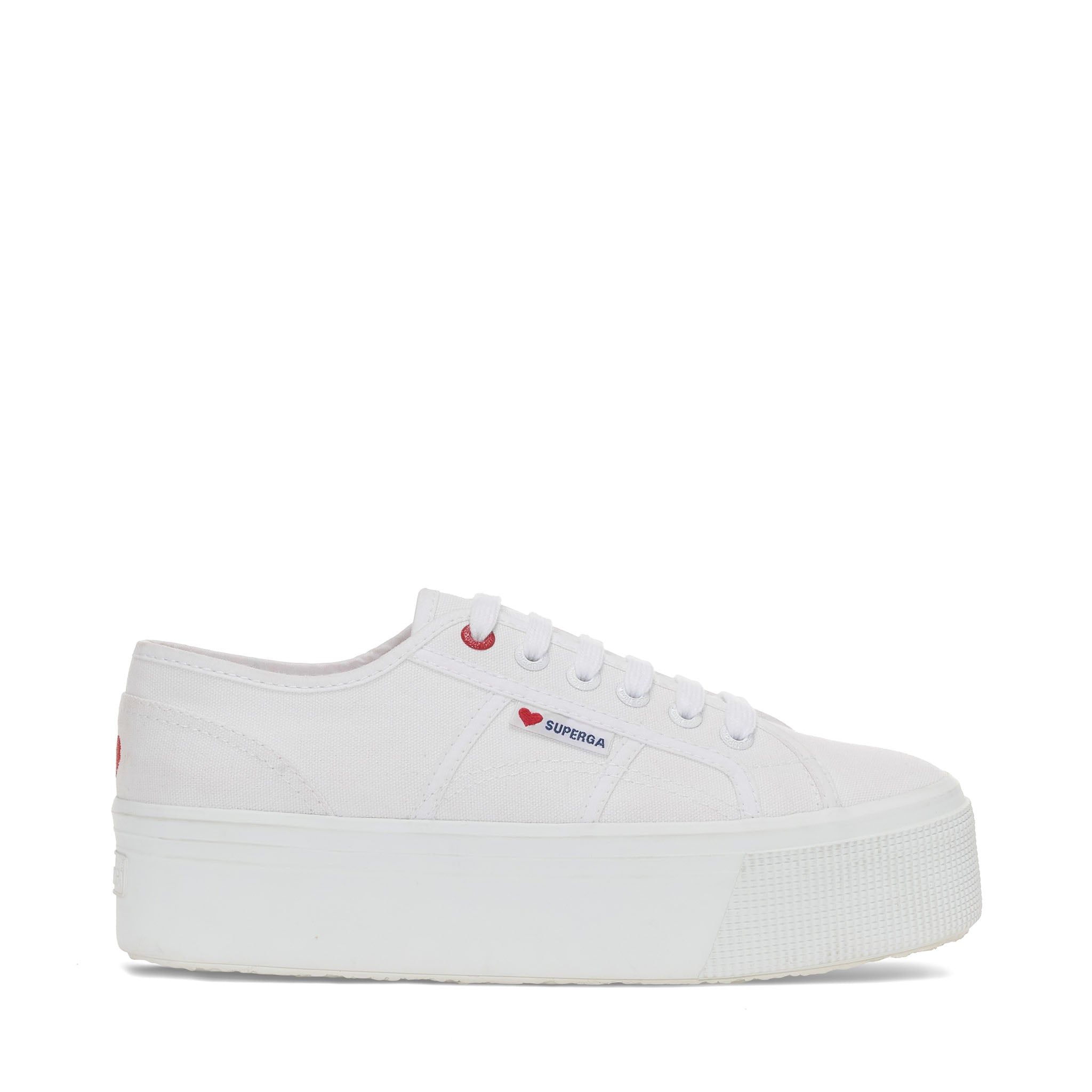 Superga 2790 Little Hearts Embroidery Sneakers White Parallel