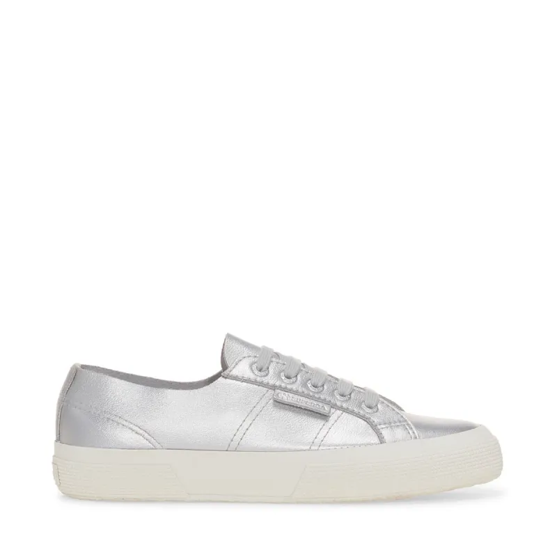 2750 Metallic Nappa Sneakers - Grey Silver Avorio sold by Superga