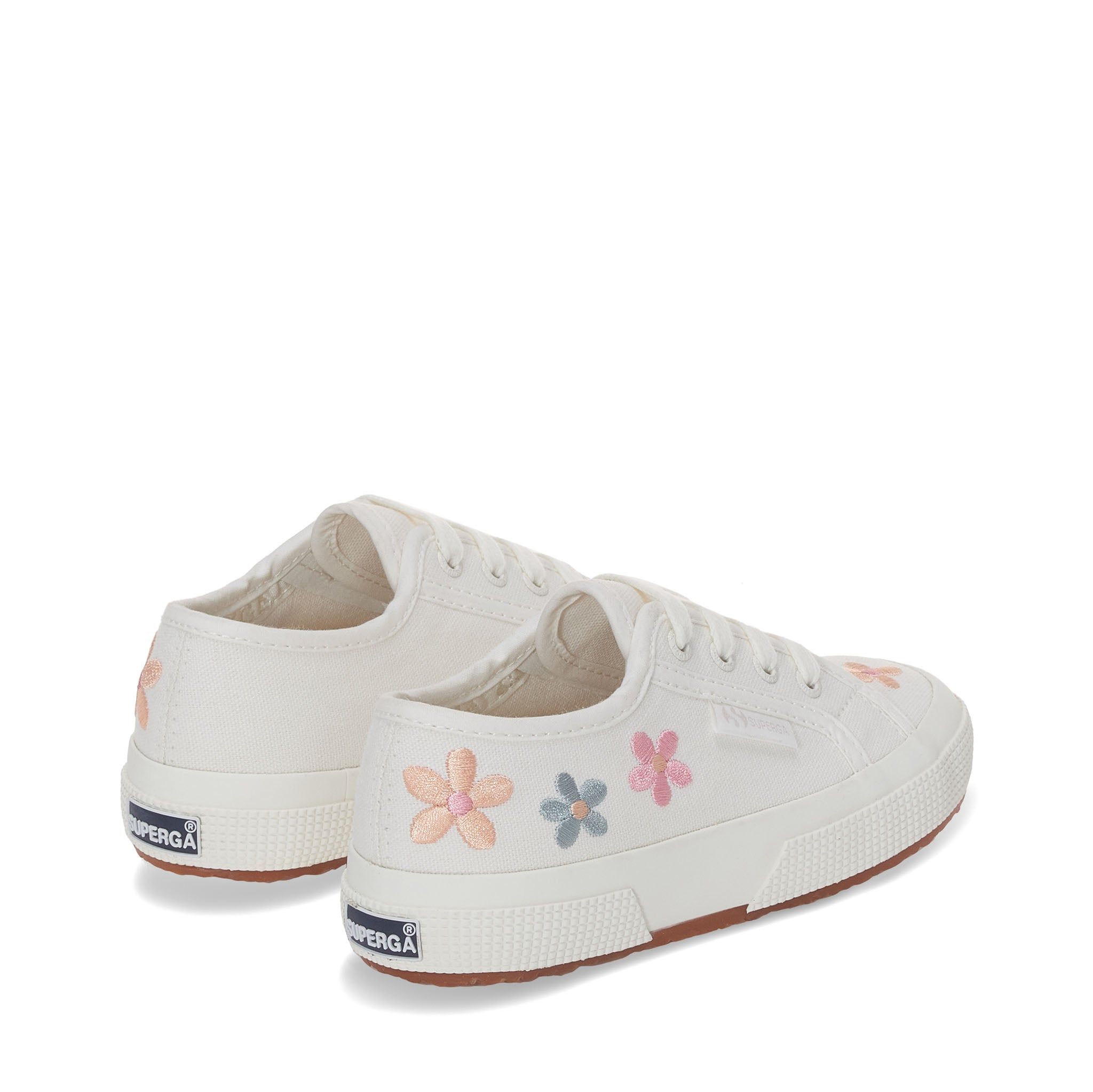 2750 Kids Embroidery Flowers Sneakers - White Floral sold by Superga product image thumbnail 3