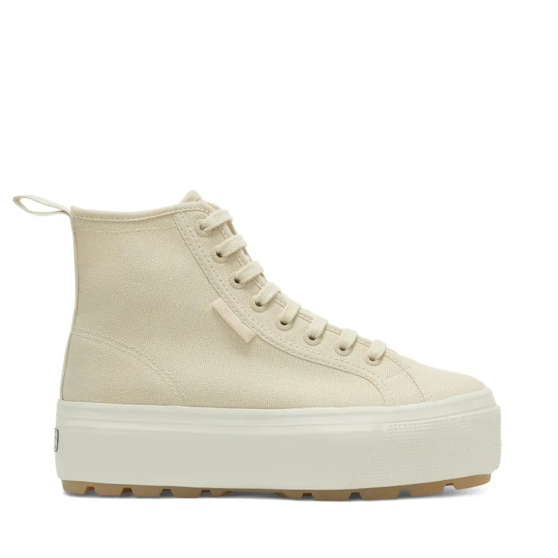 2708 High Top Tank Sneakers - Eggshell sold by Superga