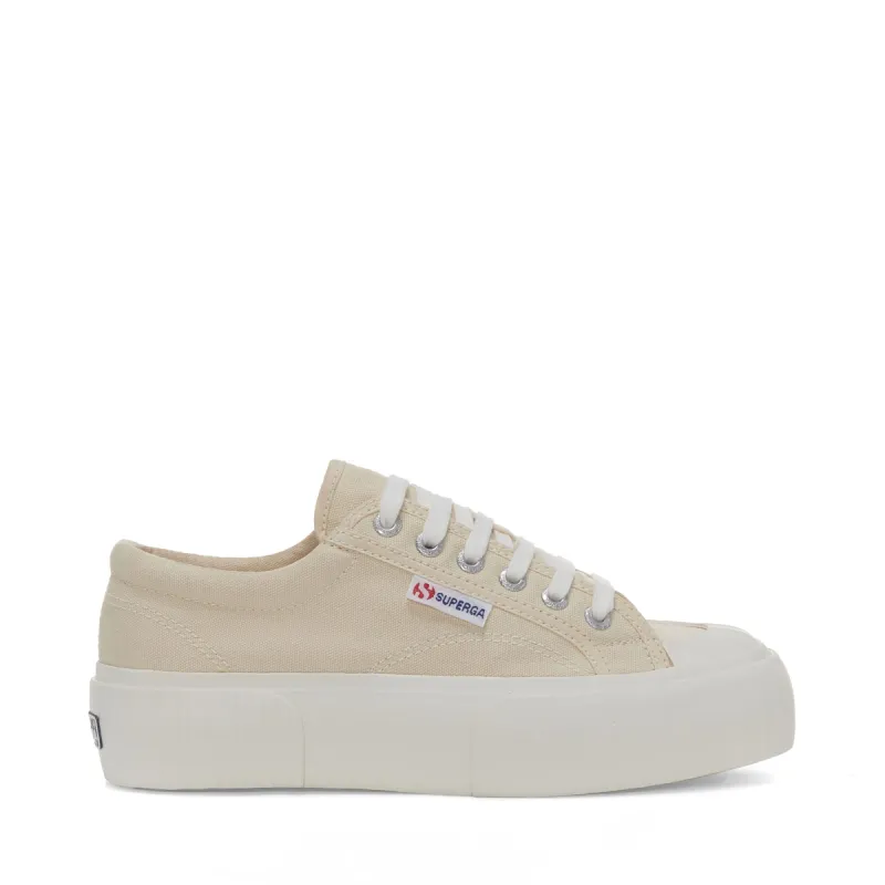 2631 Stripe Platform Sneakers - Beige sold by Superga
