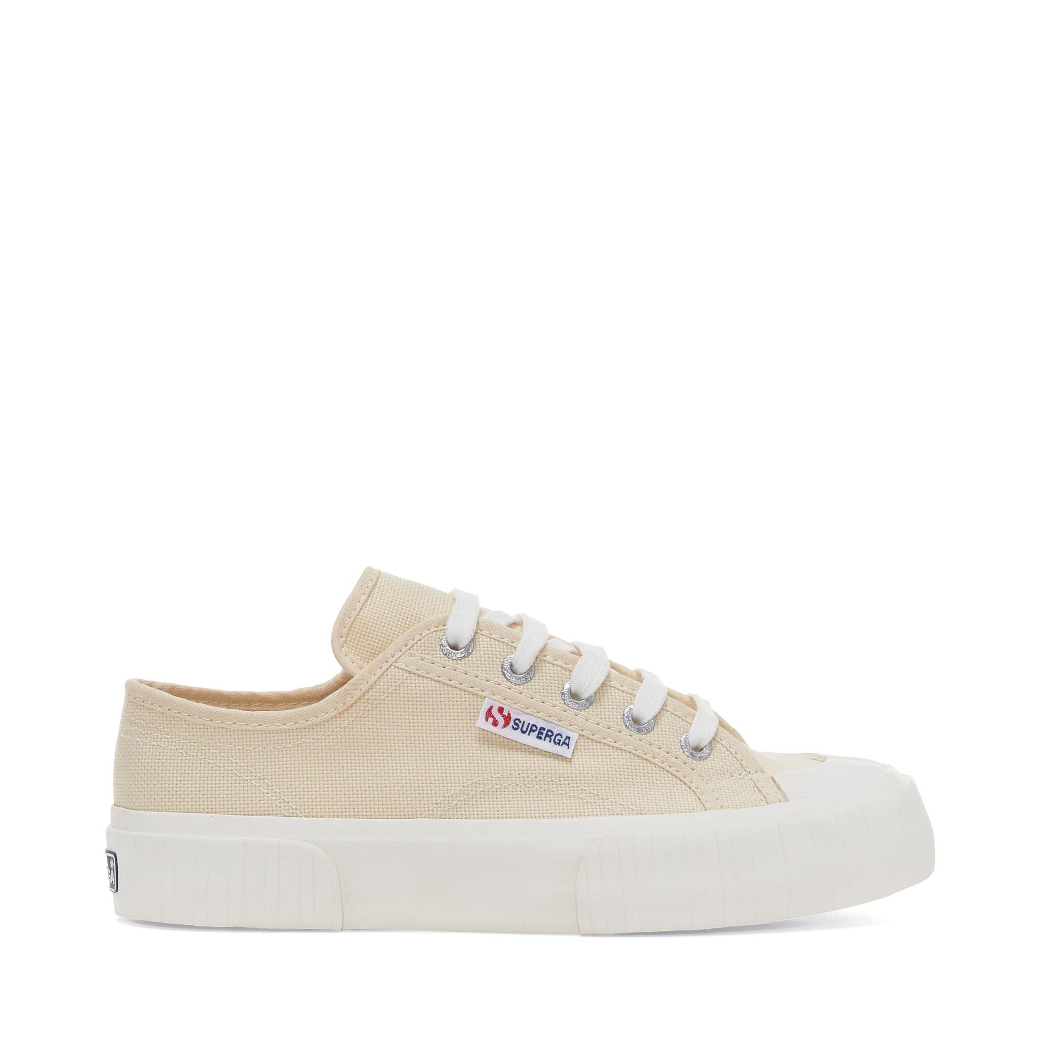 2630 Stripe Sneakers - Beige Lt Eggshell Avorio sold by Superga