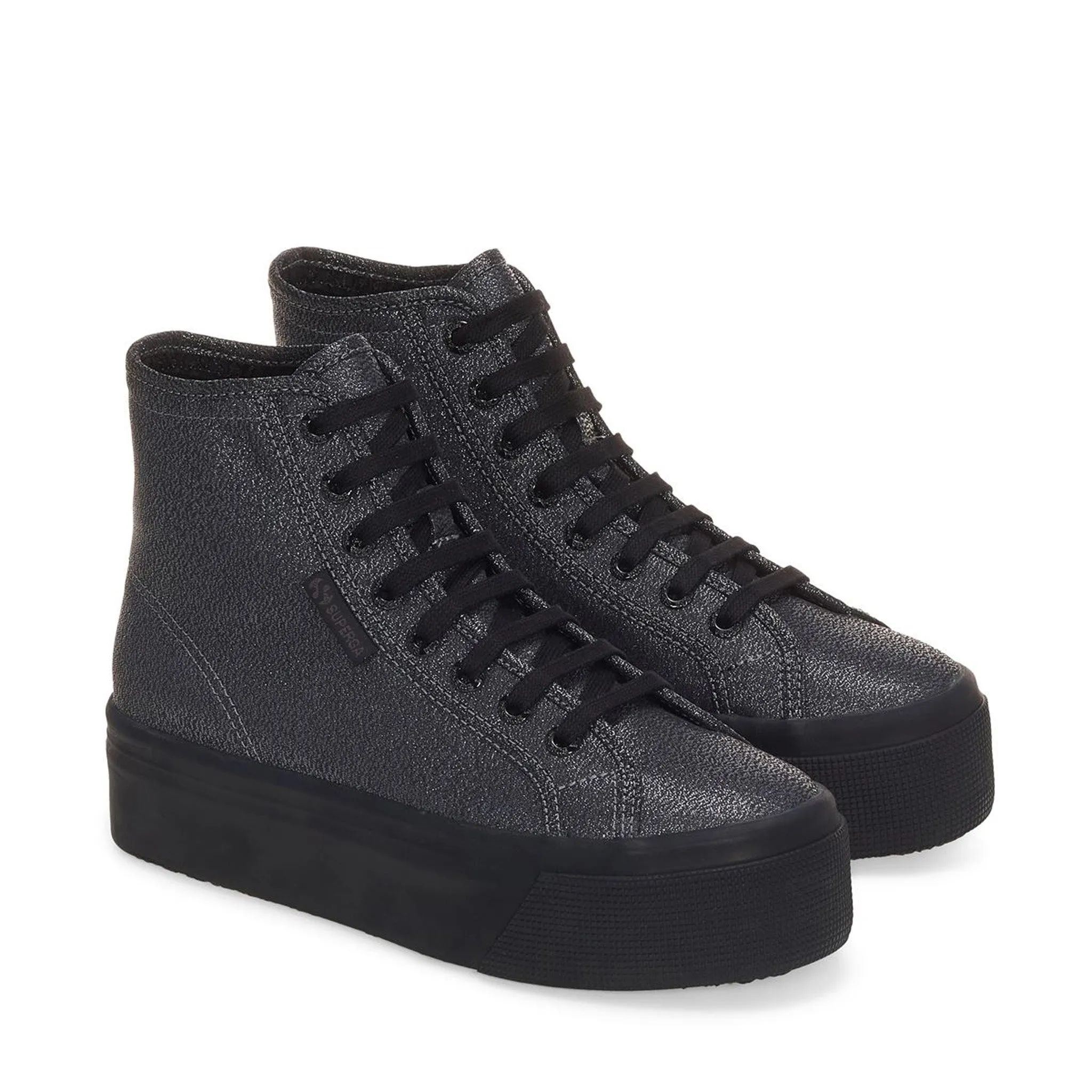 2708 High Top Lamé Sneakers - Total Black Hematite sold by Superga product image thumbnail 2
