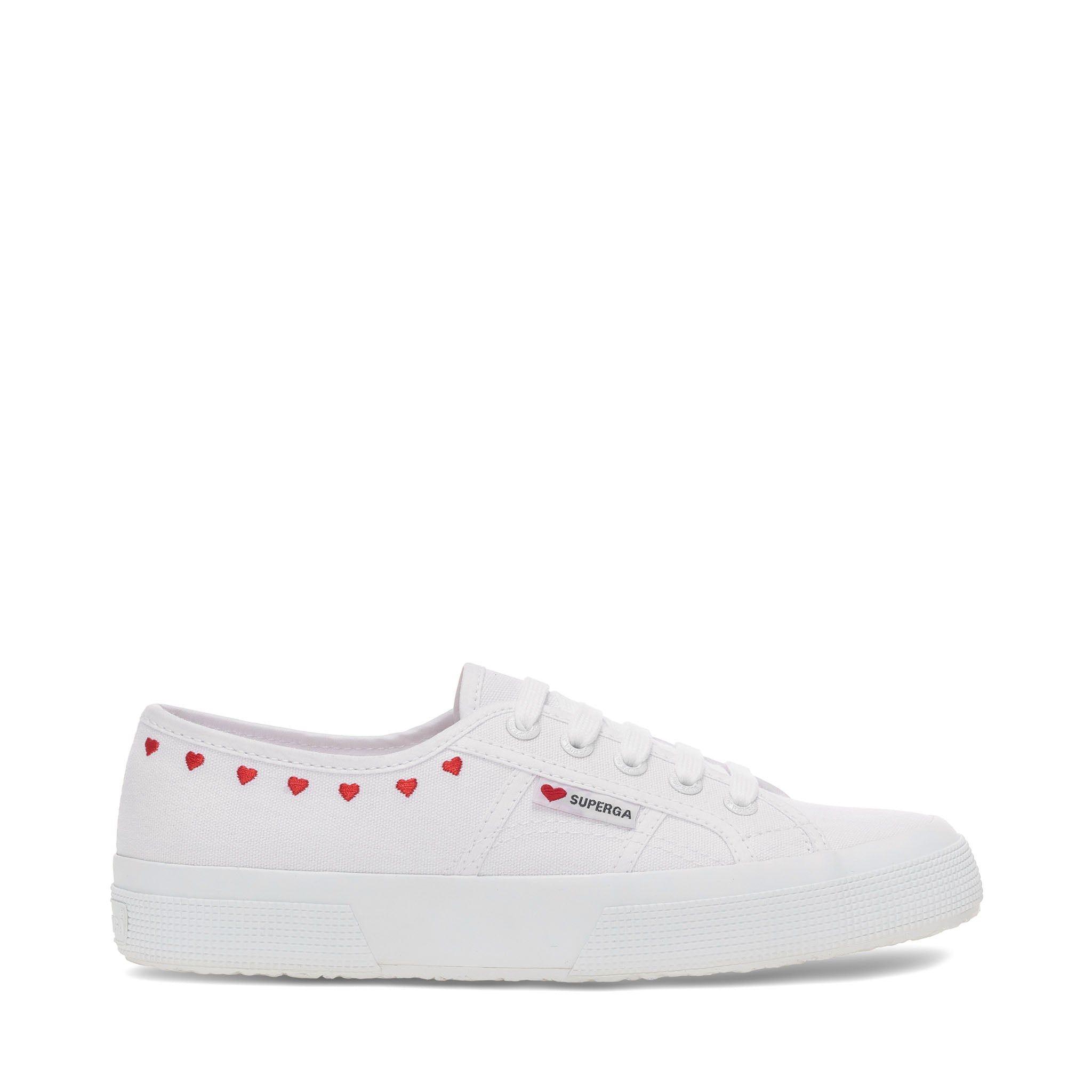 2750 Little Hearts Embroidery Sneakers - White sold by Superga