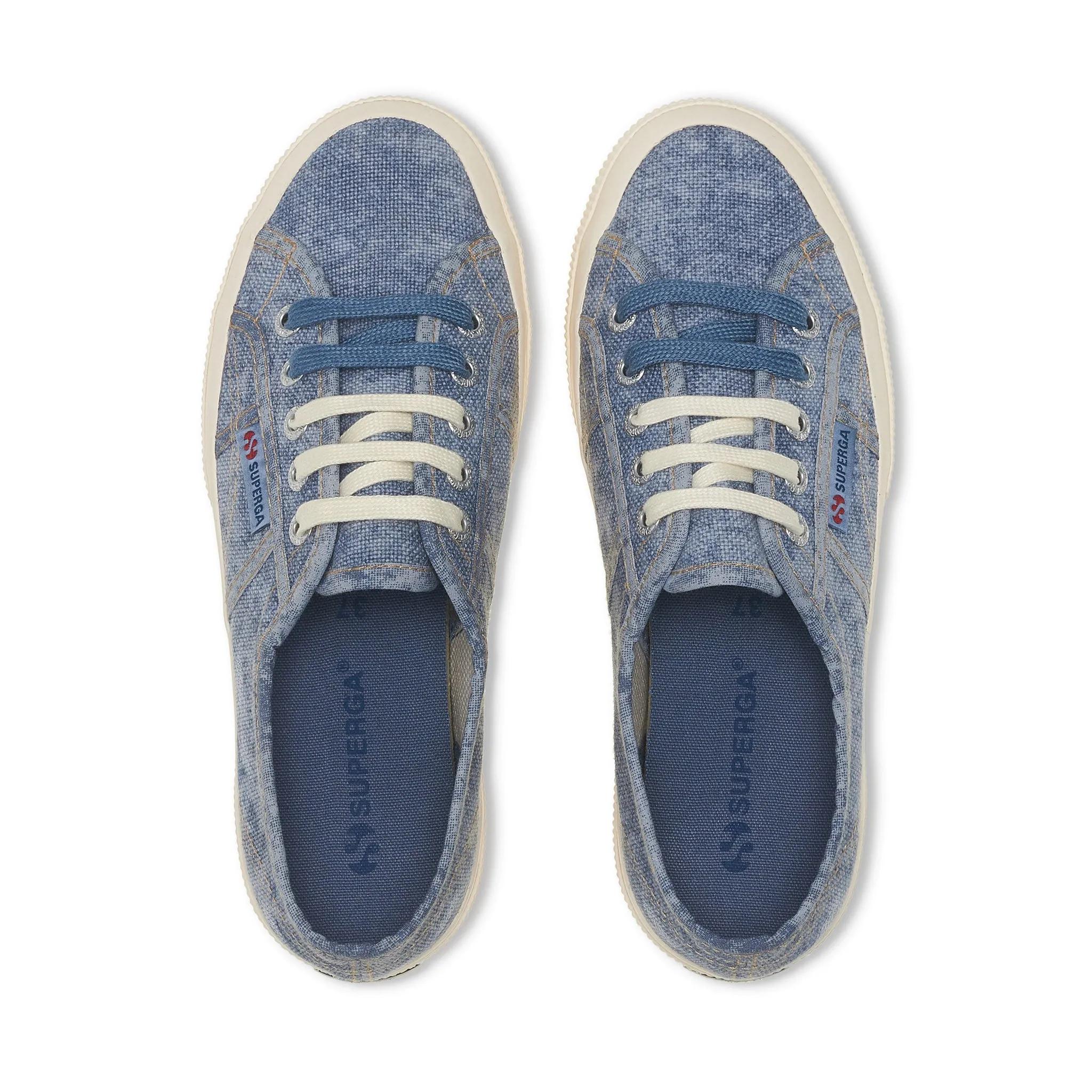 2750 Cotton Denim Destroyed Sneakers - Blue Dusty Beige Gardenia sold by Superga product image thumbnail 4