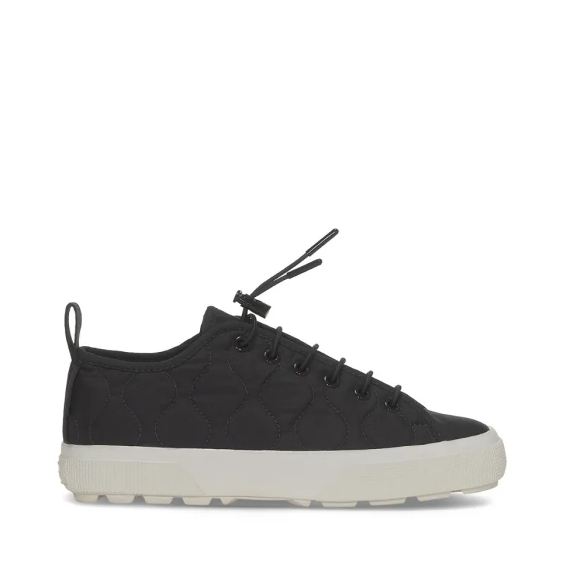 2625 Tank Quilted Nylon Sneakers - Black Bristol Avorio sold by Superga