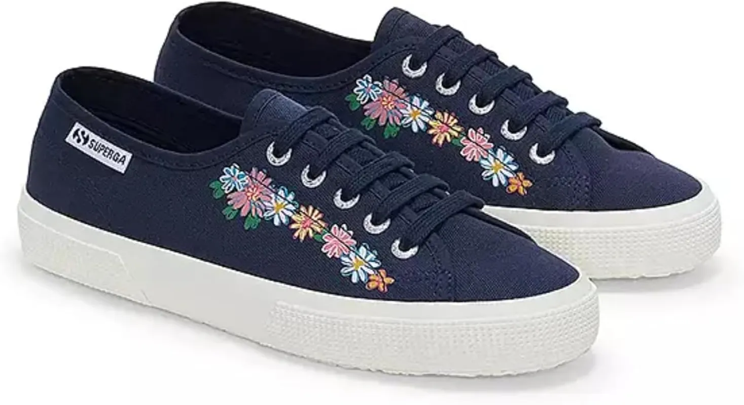 3750 Flower Print Leggera - Blue Navy Multiflowers sold by Superga